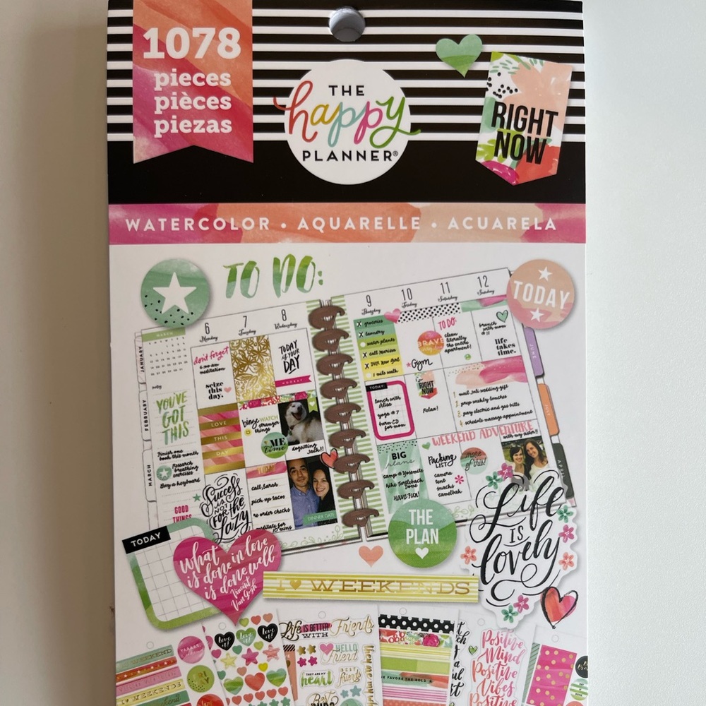 Happy Planner Watercolor Stickers